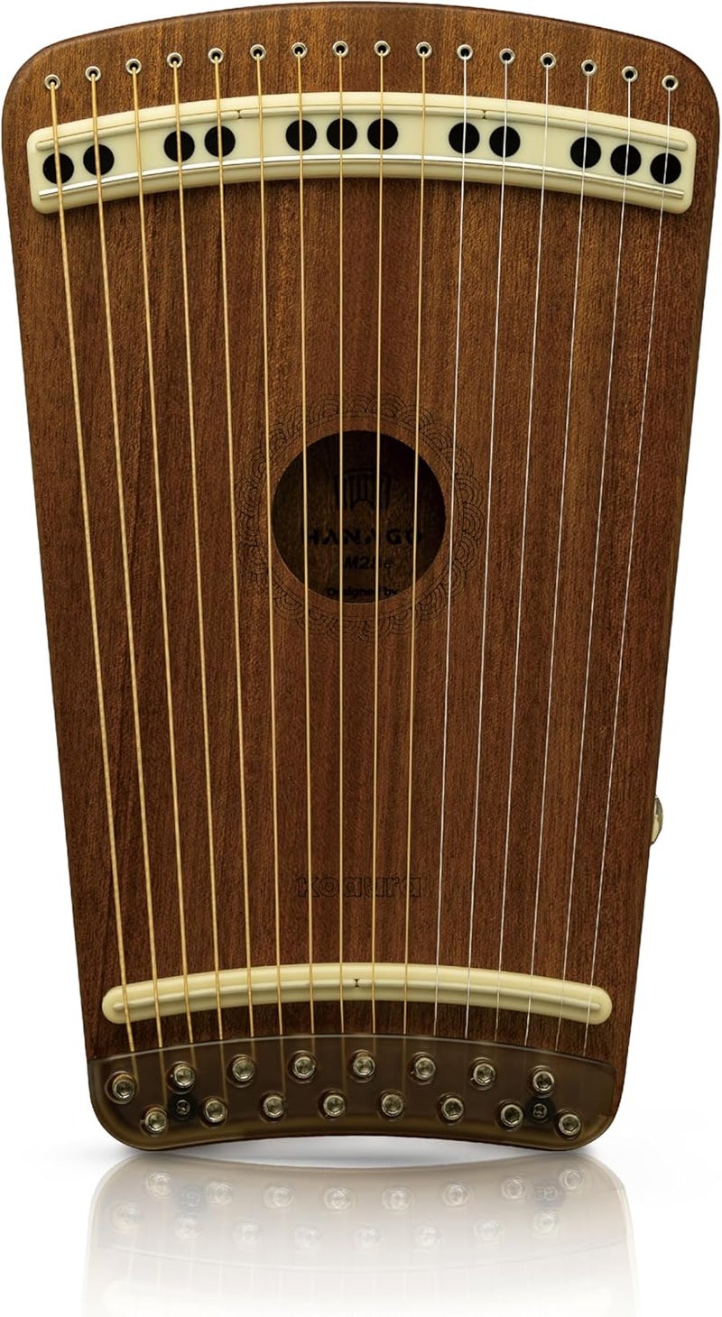 KOAURA Guitar Harp | Hanago M28 [16 Strings but Playable 28 Notes] Single-Fret Fingerboard with Piano Array, Portable A4 Size, All Solid Wood(Mahogany) - Image 1